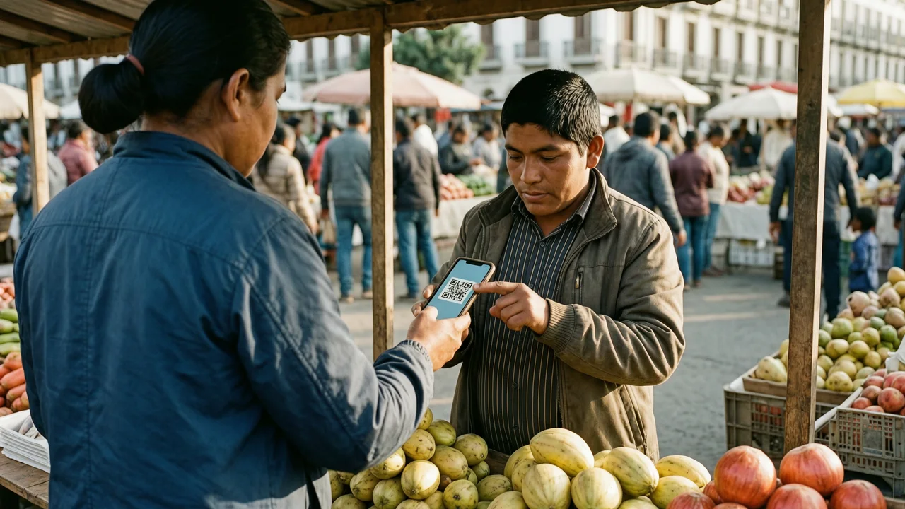 Rosa atendiendo su bodega en Comas