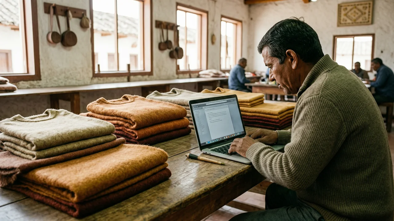 Dueño de un taller revisando documentos